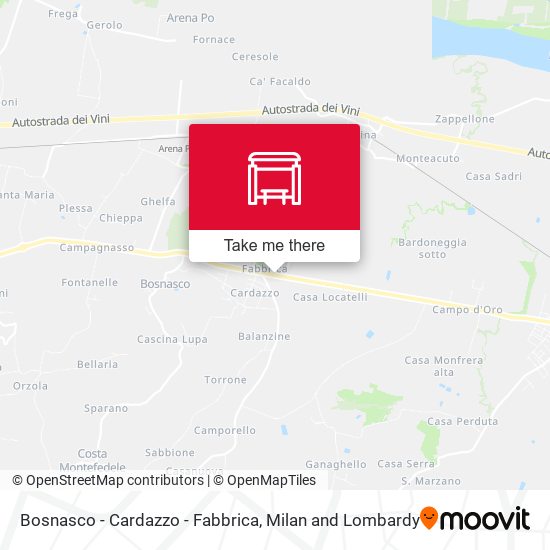 Bosnasco - Cardazzo - Fabbrica map