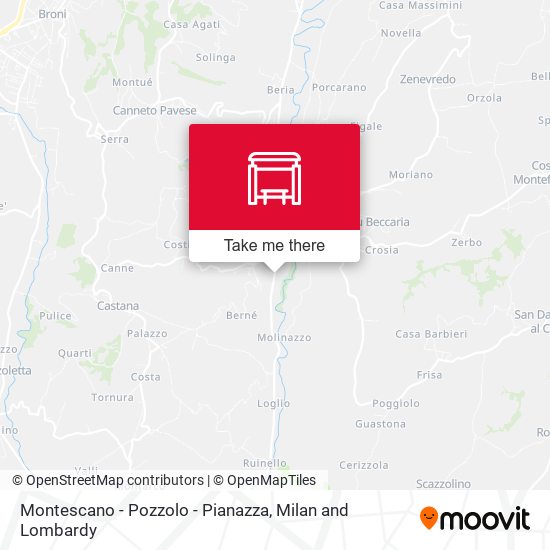 Montescano - Pozzolo - Pianazza map
