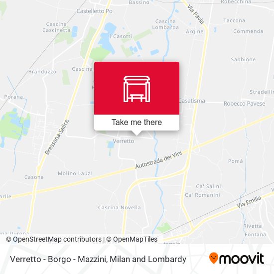 Verretto - Borgo - Mazzini map