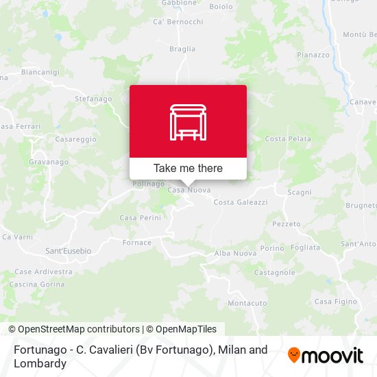 Fortunago - C. Cavalieri (Bv Fortunago) map
