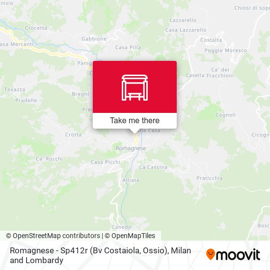 Romagnese - Sp412r (Bv Costaiola, Ossio) map