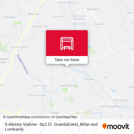 S.Alessio Vialone - Sp2 (C. Guardabiate) map