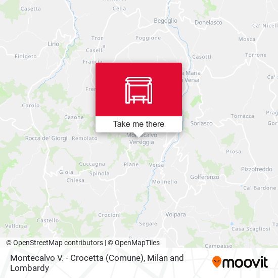 Montecalvo V. - Crocetta (Comune) map