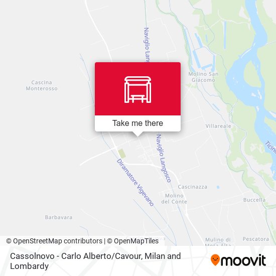 Cassolnovo - Carlo Alberto / Cavour map