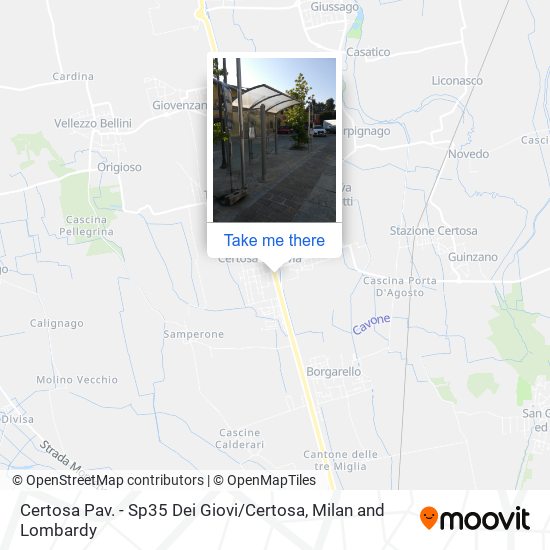 Certosa Pav. - Sp35 Dei Giovi / Certosa map
