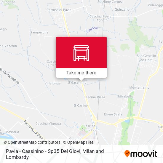 Pavia - Cassinino - Sp35 Dei Giovi map