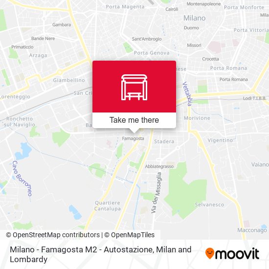 Milano - Famagosta M2 - Autostazione map