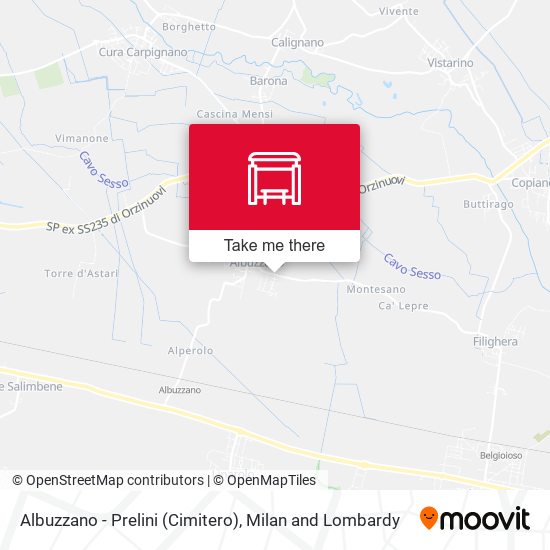 Albuzzano - Prelini (Cimitero) map