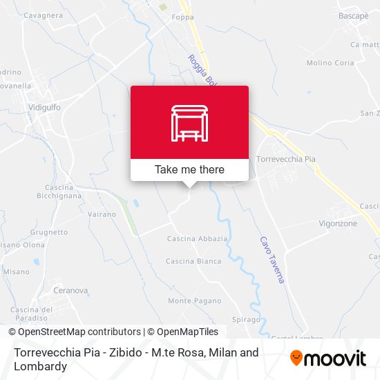 Torrevecchia Pia - Zibido - M.te Rosa map