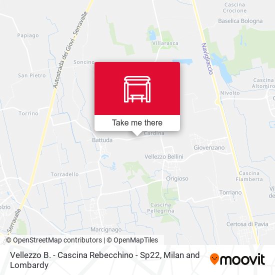 Vellezzo B. - Cascina Rebecchino - Sp22 map