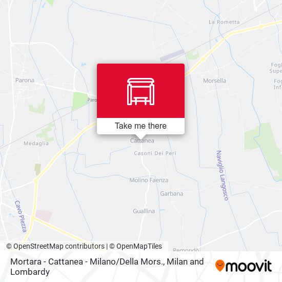 Mortara - Cattanea - Milano / Della Mors. map