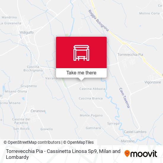 Torrevecchia Pia - Cassinetta Linosa Sp9 map