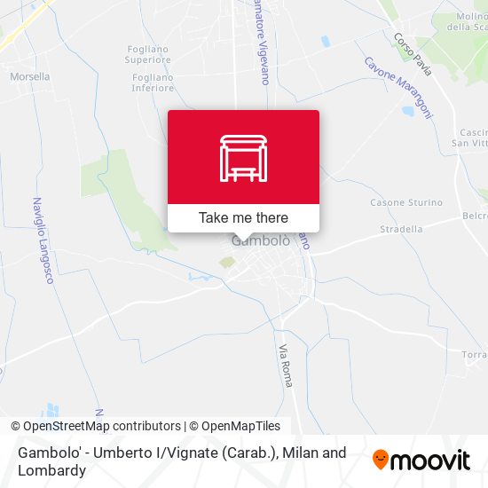 Gambolo' - Umberto I / Vignate (Carab.) map