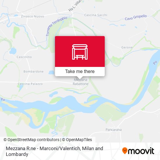 Mezzana R.ne - Marconi / Valentich map