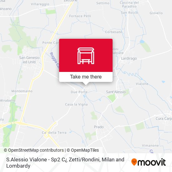S.Alessio Vialone - Sp2 C¿ Zetti / Rondini map