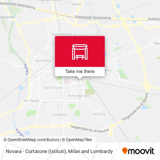 Novara - Curtatone (Istituti) map