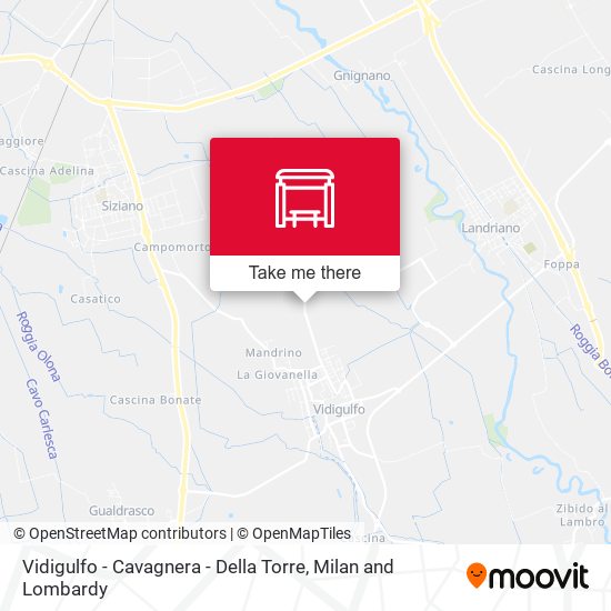 Vidigulfo - Cavagnera - Della Torre map