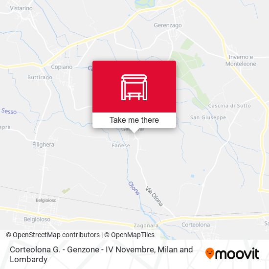 Corteolona G. - Genzone - IV Novembre map