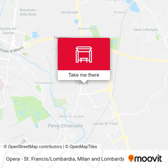 Opera - St. Francis/Lombardia map