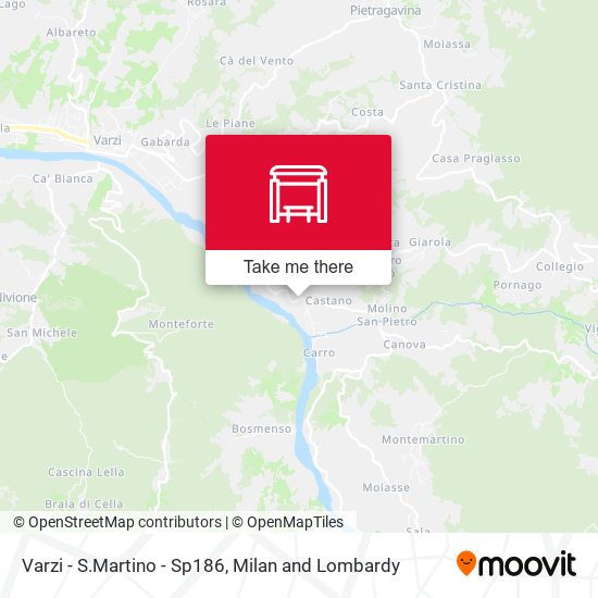 Varzi - S.Martino - Sp186 map