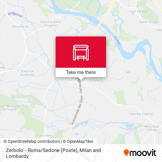 Zerbolo' - Roma/Sedone (Poste) map
