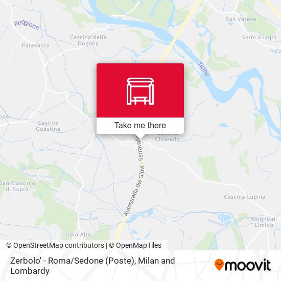Zerbolo' - Roma/Sedone (Poste) map