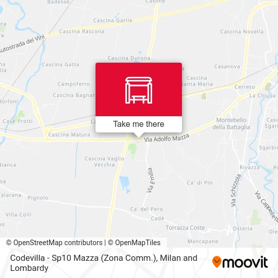 Codevilla - SP10 Mazza (Commercial Zone) map