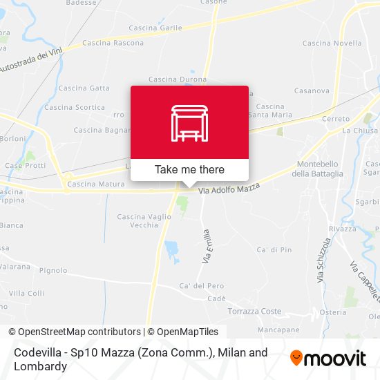 Codevilla - Sp10 Mazza (Zona Comm.) map