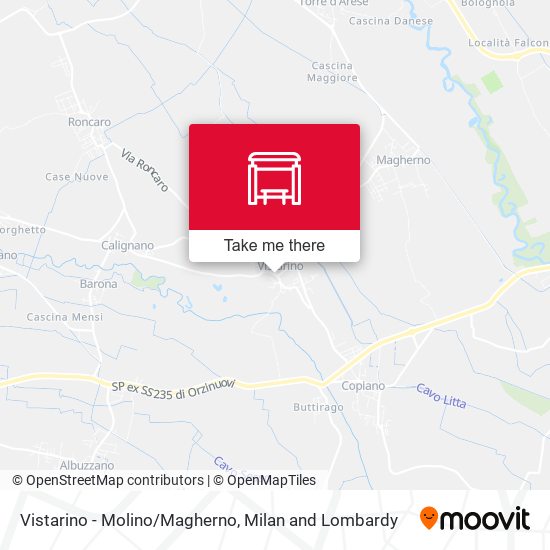 Vistarino - Molino/Magherno map