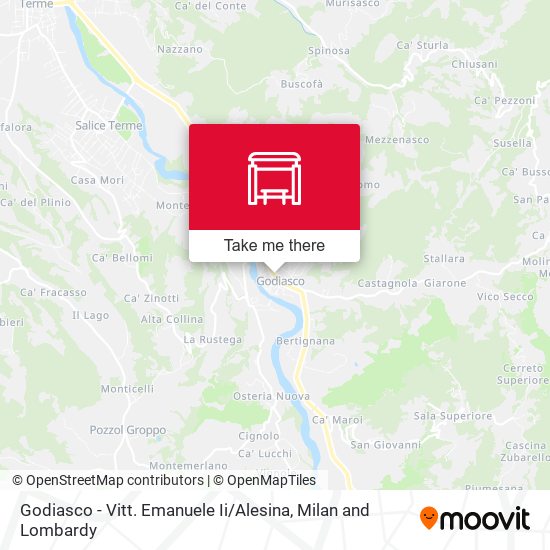 Godiasco - Vitt. Emanuele Ii / Alesina map