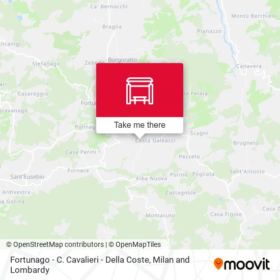 Fortunago - C. Cavalieri - Della Coste map