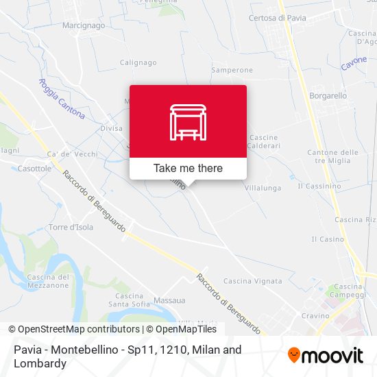 Pavia - Montebellino - Sp11, 1210 map