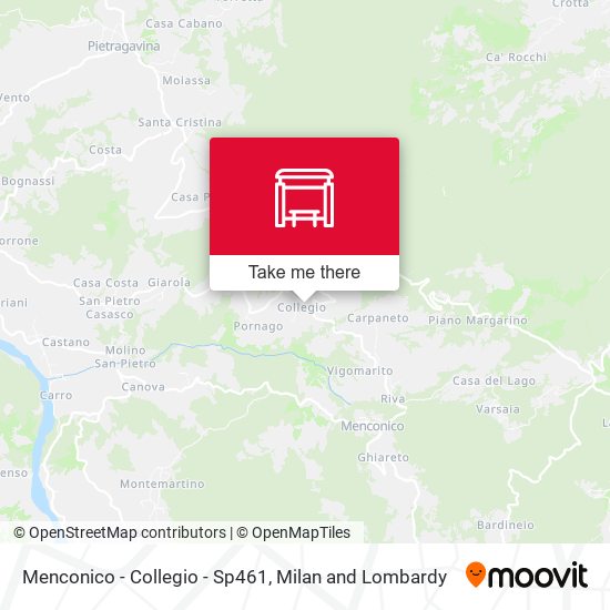 Menconico - Collegio - Sp461 map