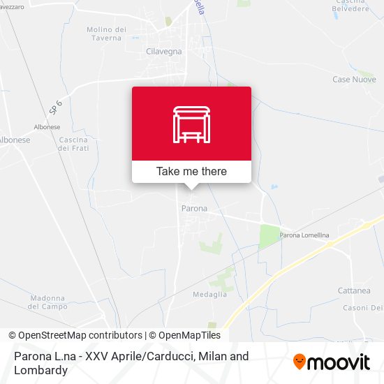 Parona L.na - XXV Aprile / Carducci map