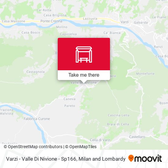 Varzi - Valle Di Nivione - Sp166 map