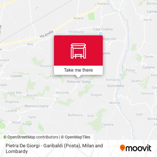 Pietra De Giorgi - Garibaldi (Posta) map