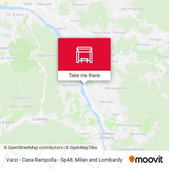 Varzi - Casa Rampolla - Sp48 map