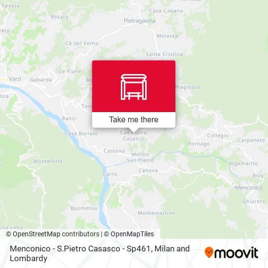 Menconico - S.Pietro Casasco - Sp461 map