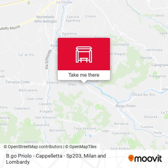 B.go Priolo - Cappelletta - Sp203 map