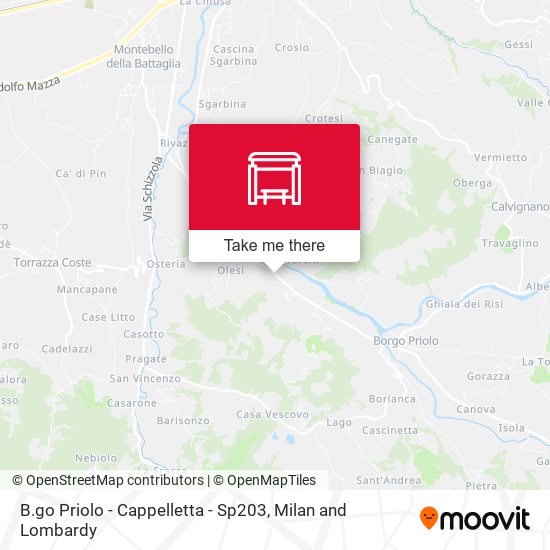 B.go Priolo - Cappelletta - Sp203 map