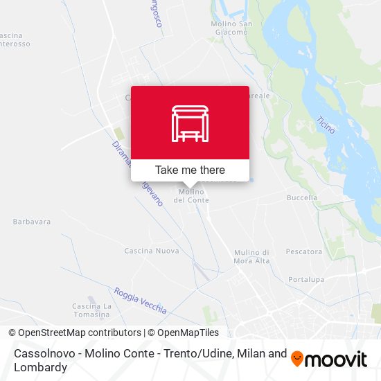 Cassolnovo - Molino Conte - Trento / Udine map