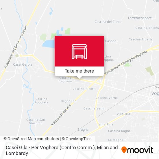 Casei G.la - Per Voghera (Centro Comm.) map