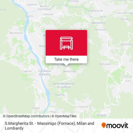 S.Margherita St. - Massinigo (Fornace) map