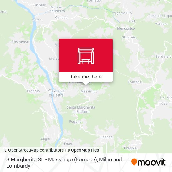 S.Margherita St. - Massinigo (Fornace) map
