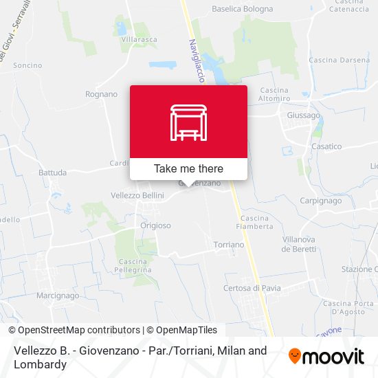 Vellezzo B. - Giovenzano - Par. / Torriani map