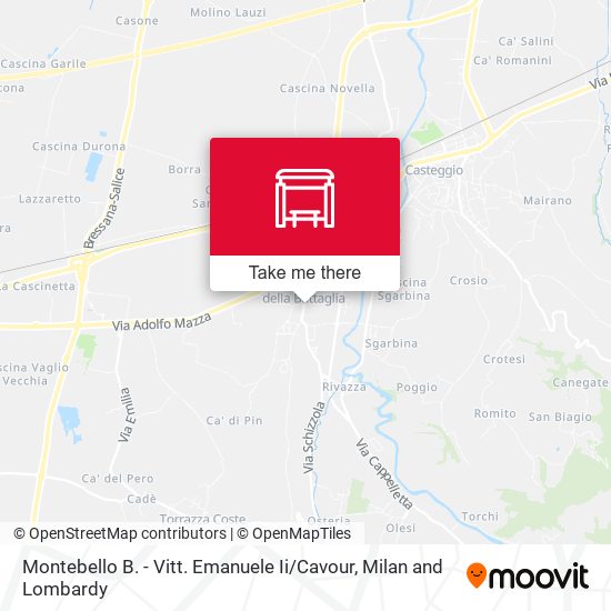 Montebello B. - Vitt. Emanuele Ii / Cavour map