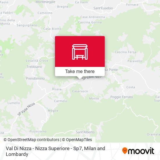 Val Di Nizza - Nizza Superiore - Sp7 map