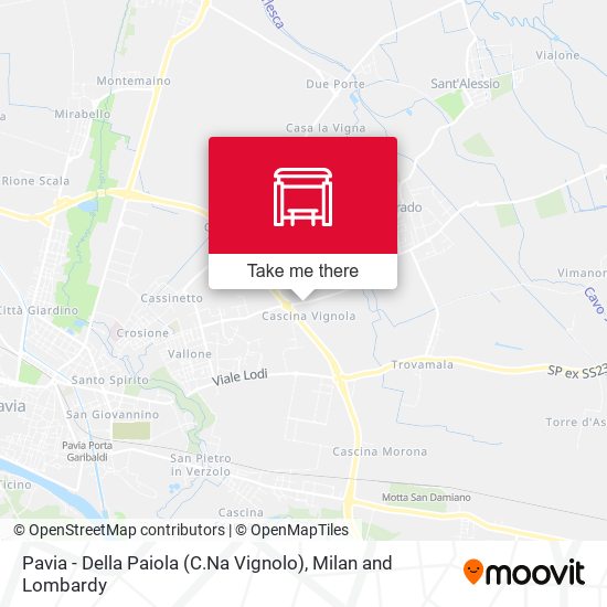Pavia - Della Paiola (C.Na Vignolo) map
