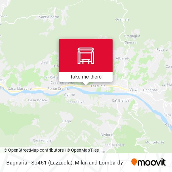 Bagnaria - Sp461 (Lazzuola) map