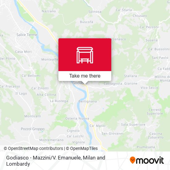 Godiasco - Mazzini/V. Emanuele map